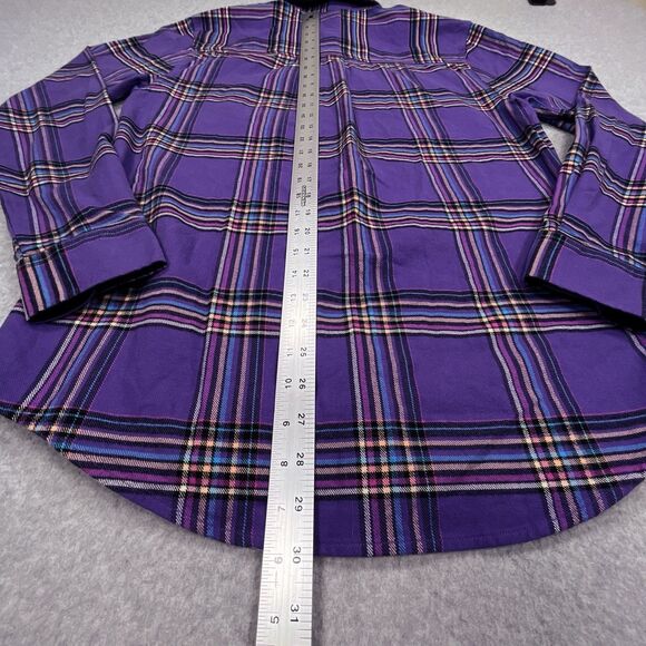 Linus Tech Tips Shirt Mens Small S Purple Plaid Flannel Casual Button Up Gaming - Picture 6 of 10